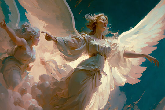 angels descending from heaven
