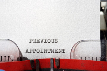 Previous appointment text
