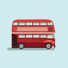 Double-decker bus in London. - obrazy, fototapety, plakaty