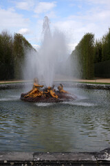 Statues, fountains and Parterre - Gardens of the Palace of Versailles - Versailles - Yvelines -...