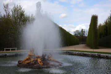 Statues, fountains and Parterre - Gardens of the Palace of Versailles - Versailles - Yvelines - France