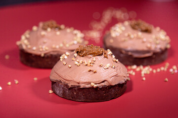 Tarte chocolat avec ganache chocolat et praliné sarrasin 