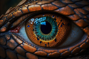 cobra snake eye closeup Generative AI