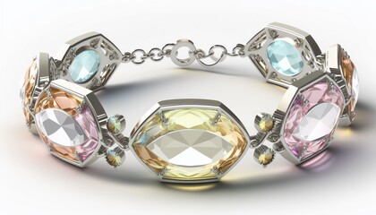 diamond bracelet isolated on white