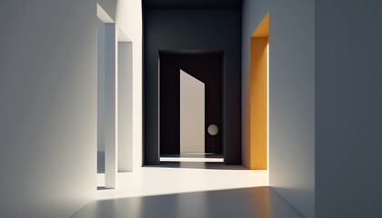 3D Modern Structure Background Created with Generative AI