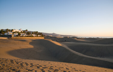 Fototapeta na wymiar The Maspalomas Dunes, Gran Canaria, Spain