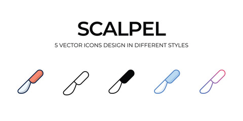 scalpel icons set vector illustration. vector stock,