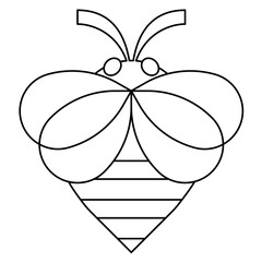 Bee cartoon icon. Outline illustration of bee cartoon icon for web