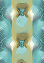 A set of backgrounds for text, landscape psychedelic hippie art, a frame of stylized waves. 