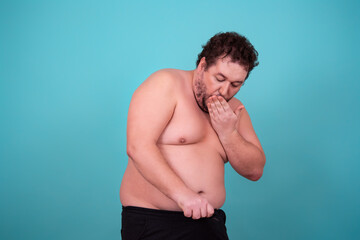 Funny fat man and male health problems.