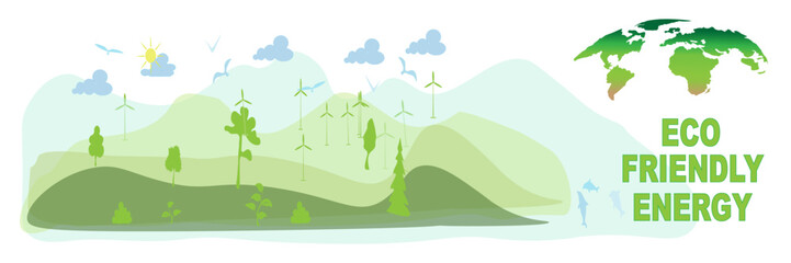 Fototapeta premium Protecting the Earth is clean energy.Earth Day is a concern for the environment.The earth is in the hands of man.