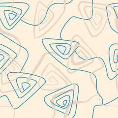 Unique abstract colorful seamless artwork with wave grunge patterns