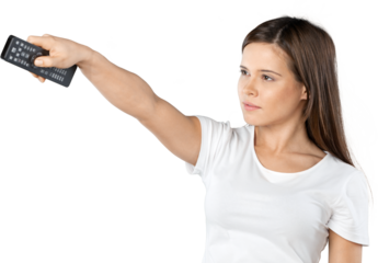 Woman Using Remote Control