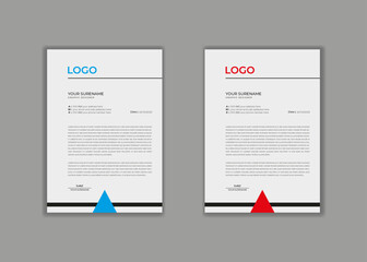 letterhead template, creative Professional modern simple unique corporate minimalist school hospital medical new elegant vector illustrator and clean letterhead design print template.
