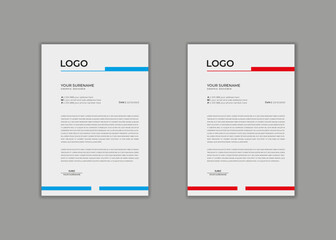 letterhead template, letterhead desig, vector corporate creative Professional modern simple unique school hospital medical new minimalist elegant corporate letterhead in red theme
