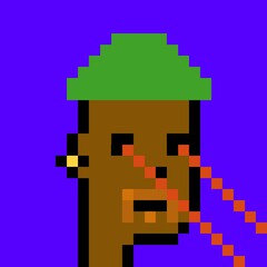 Cartoonish Pixelated Man