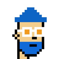Obraz premium Cartoonish Pixelated Man