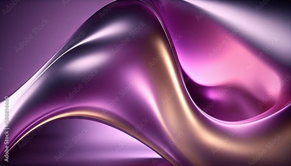 Poster  a purple and gold abstract background with a wavy design on the bottom of the image and the bottom of the image in the bottom corner of the image.  generative ai