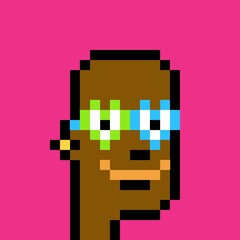 Cartoonish Pixelated Man