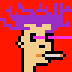 Obraz premium Cartoonish Pixelated Man