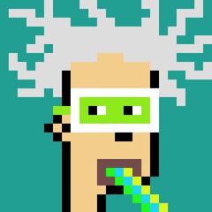 Cartoonish Pixelated Man