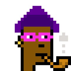 Cartoonish Pixelated Man