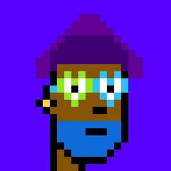 Cartoonish Pixelated Man