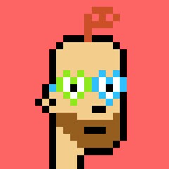 Cartoonish Pixelated Man