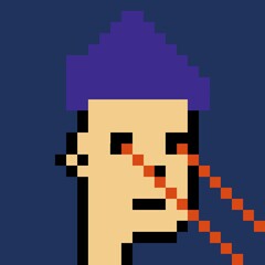 Cartoonish Pixelated Man