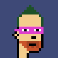Cartoonish Pixelated Man