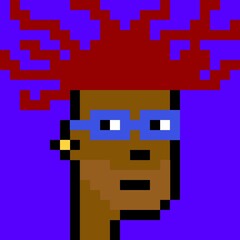 Cartoonish Pixelated Man