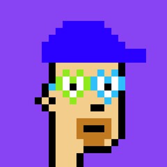 Cartoonish Pixelated Man