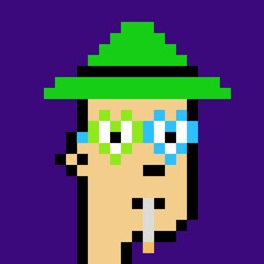 Cartoonish Pixelated Man