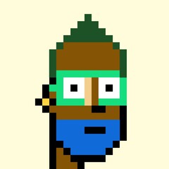 Obraz premium Cartoonish Pixelated Man