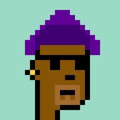 Cartoonish Pixelated Man