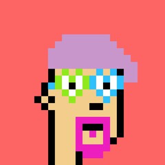 Cartoonish Pixelated Man