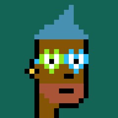 Cartoonish Pixelated Man