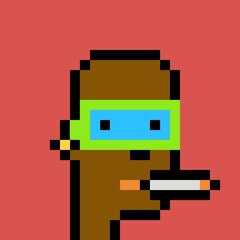 Cartoonish Pixelated Man