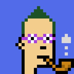 Cartoonish Pixelated Man