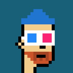 Cartoonish Pixelated Man