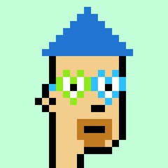 Cartoonish Pixelated Man