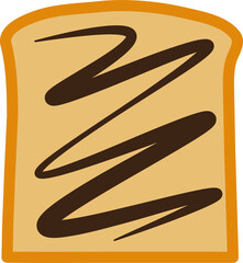 Chocolate toast icon.	