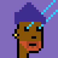 Cartoonish Pixelated Man