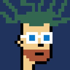 Cartoonish Pixelated Man