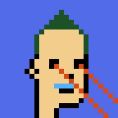 Obraz premium Cartoonish Pixelated Man