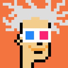 Cartoonish Pixelated Man
