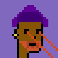 Cartoonish Pixelated Man