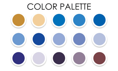 Universal color palette. Color combinations. Vector illustration