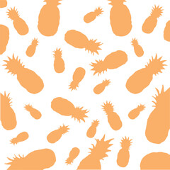 pineapple shadow pattern illustration. cute pattern to represent summer. pink background. Summer sweet fruits and berries. Good for packaging