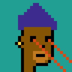 Obraz premium Cartoonish Pixelated Man